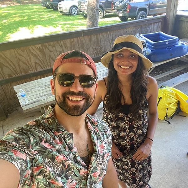 two residents sharing a selfie