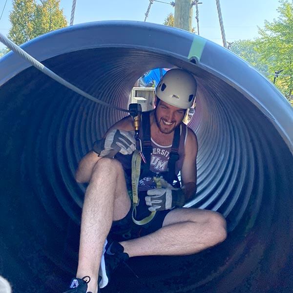 a resident in an obstacle course