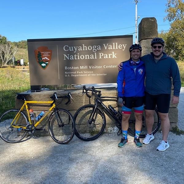 biking with residents