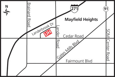 Map of UH Landerbrook Health Center