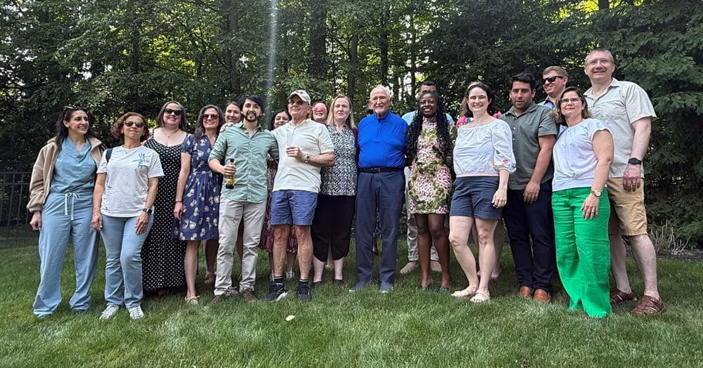 group of people at the fellowship graduation party 2025