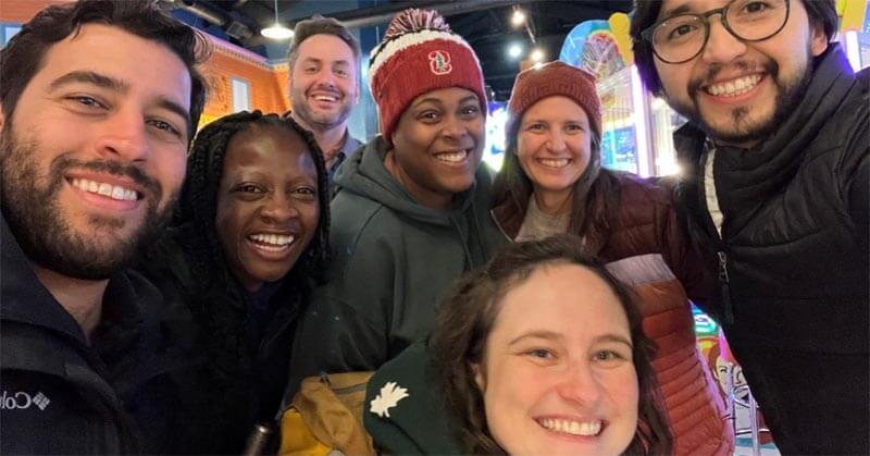 Fellows at a Browns game