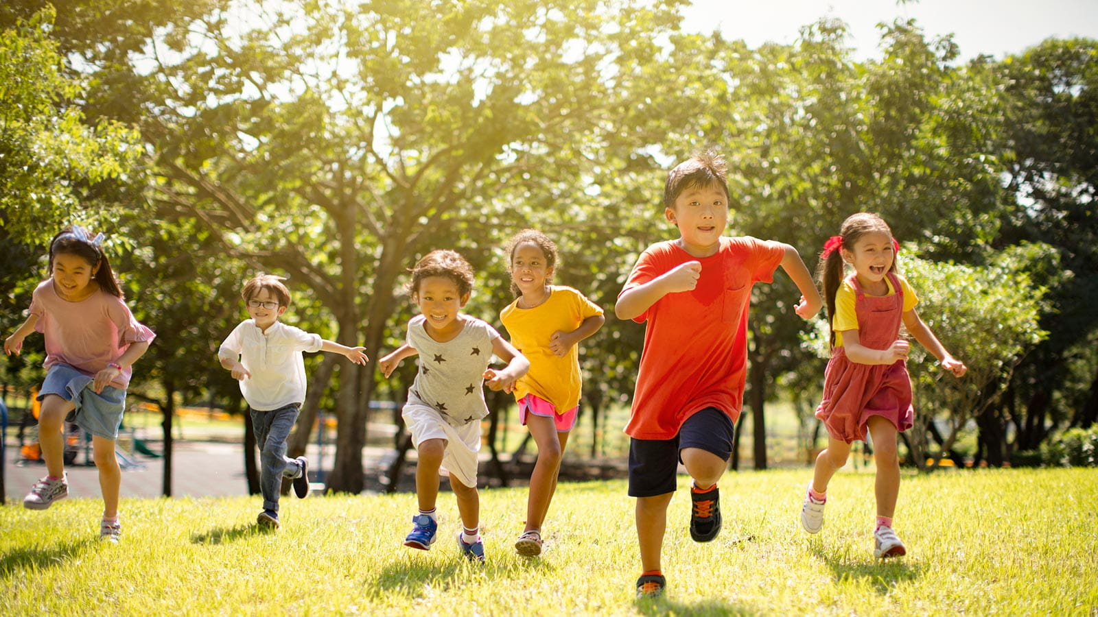 children running