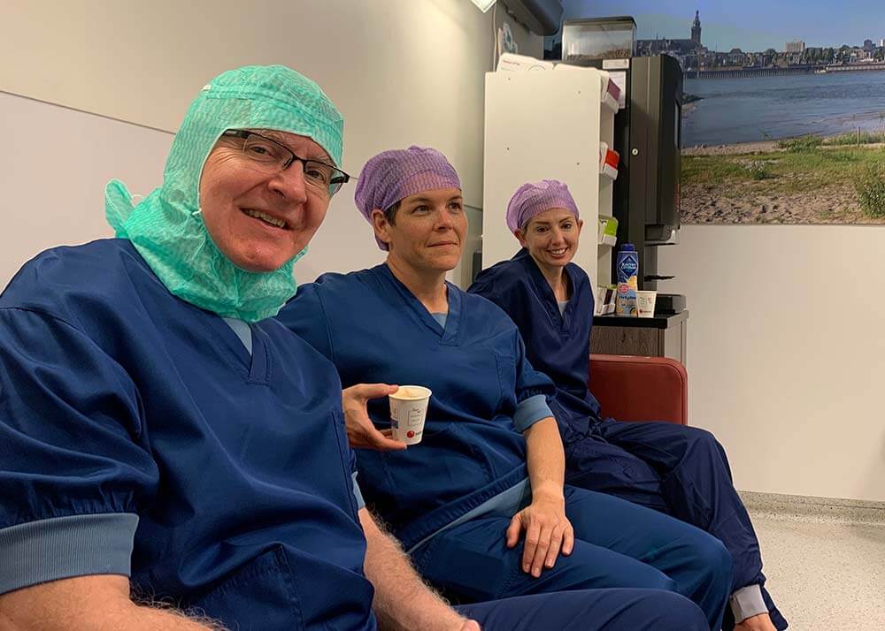 group of physicians after surgery