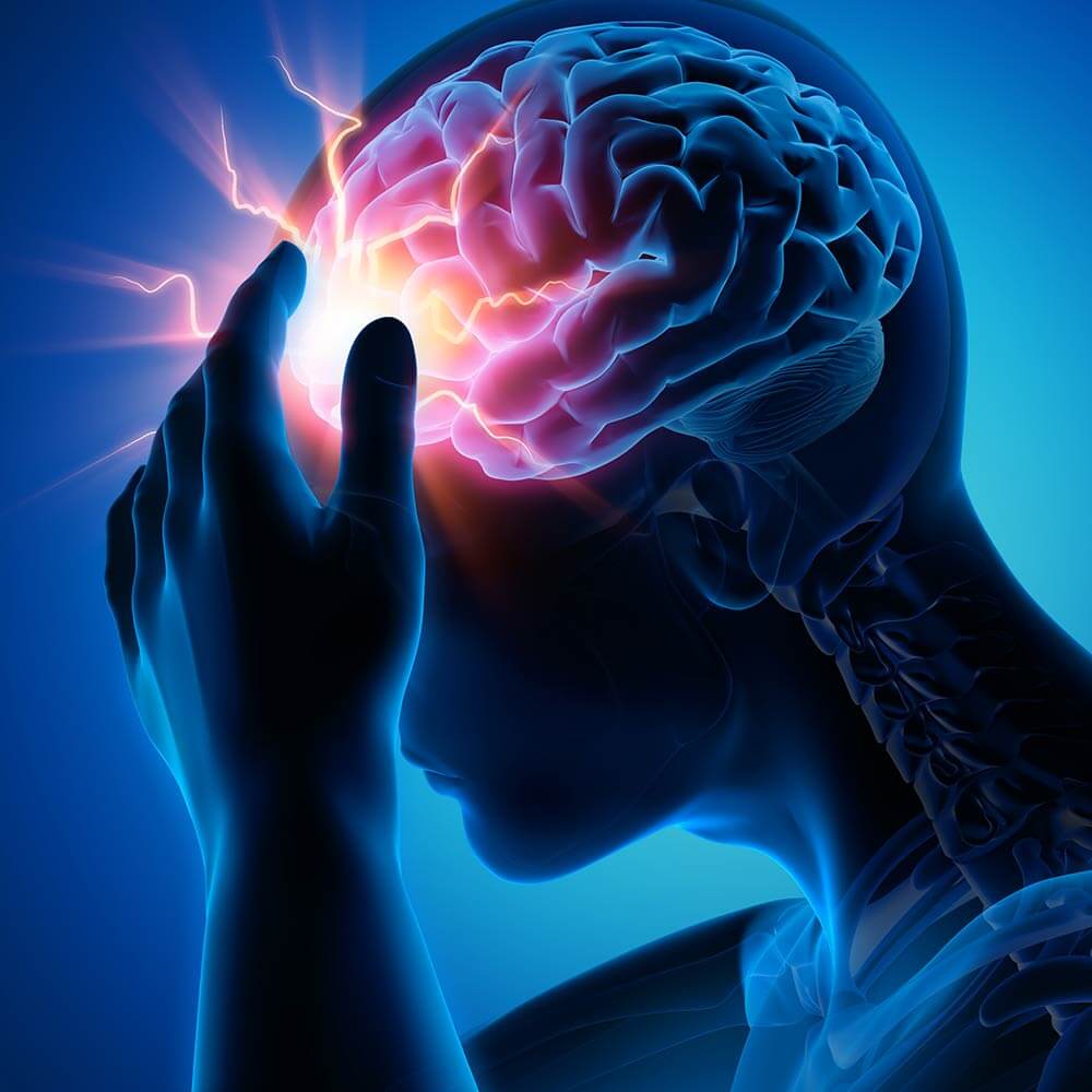 man with headache
