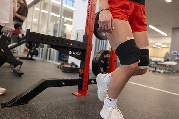 athlete with wearable technology