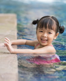 Child in the water.