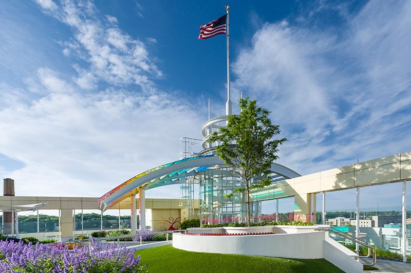 Rainbow Babies & Children’s Hospital Angies' Garden rooftop landscape