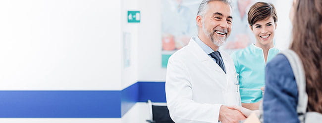 Doctor talking to patient