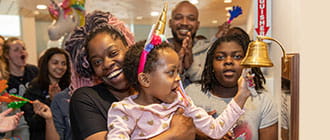 Gigi's bell ringing at Rainbow Babies & Children’s Hospital