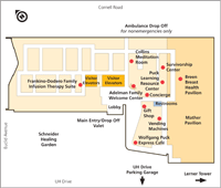map of UH Seidman Cancer Center