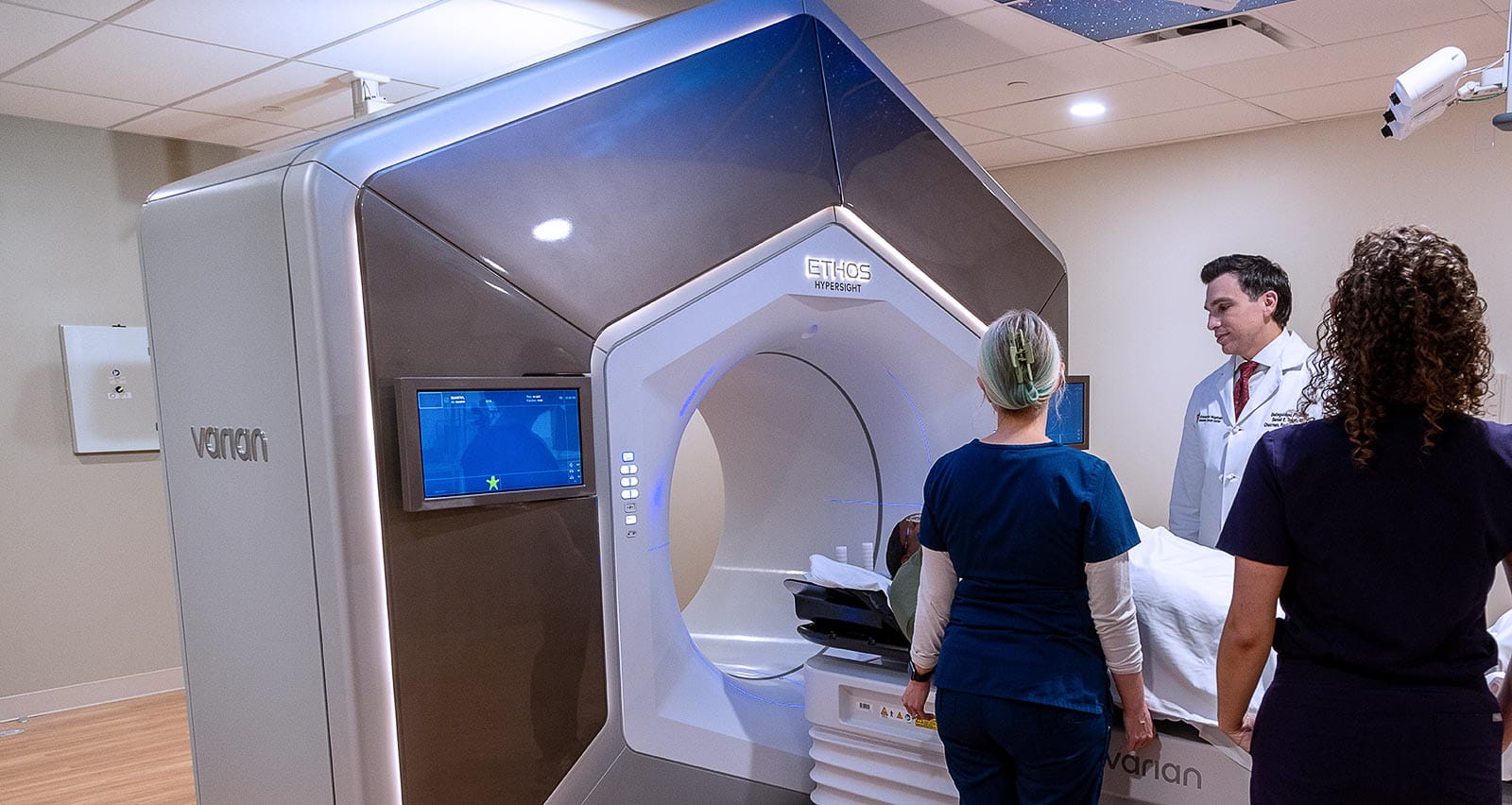Dr. Daniel E. Spratt treats a patient using Varian Ethos