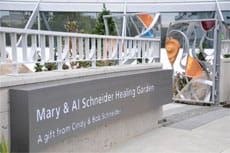 UH Seidman Cancer Center-Healing Garden entrance sign