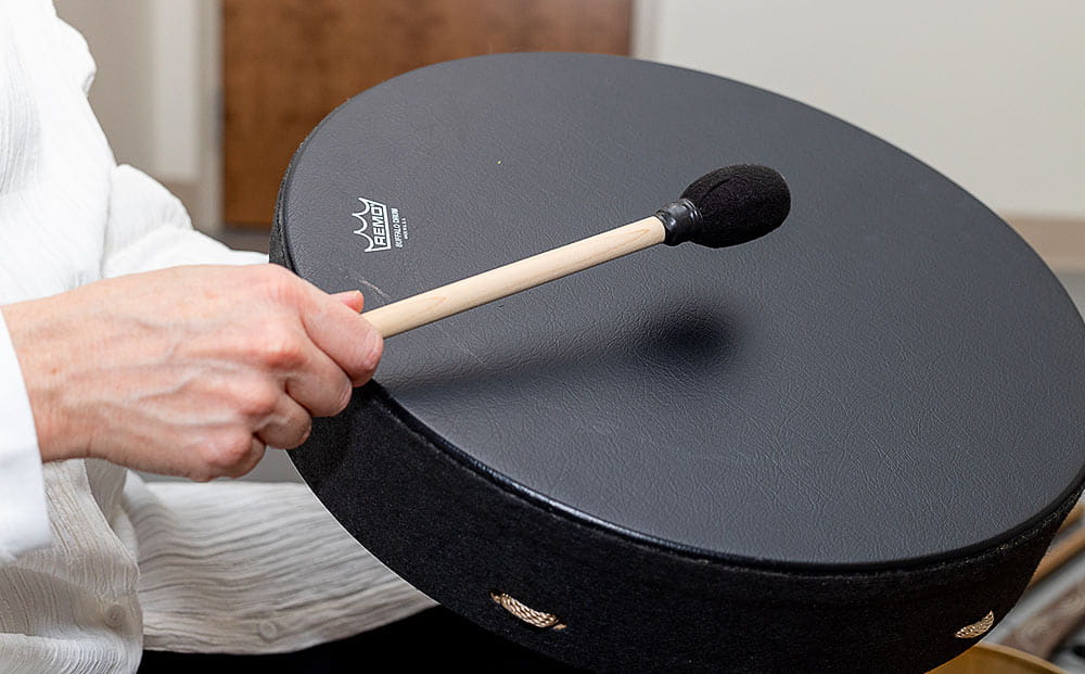 Angelique Foss holds a Sound Bath session at UH Connor Whole Health in Beachwood