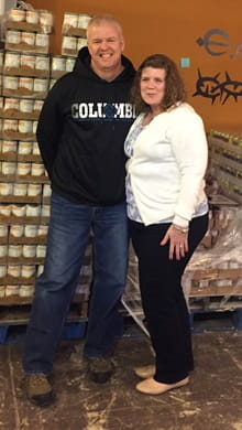 Greg Grindely at the food pantry