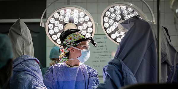 Dr. Pope in surgery