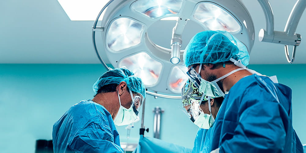 Team of Surgeons Operating in the Hospital