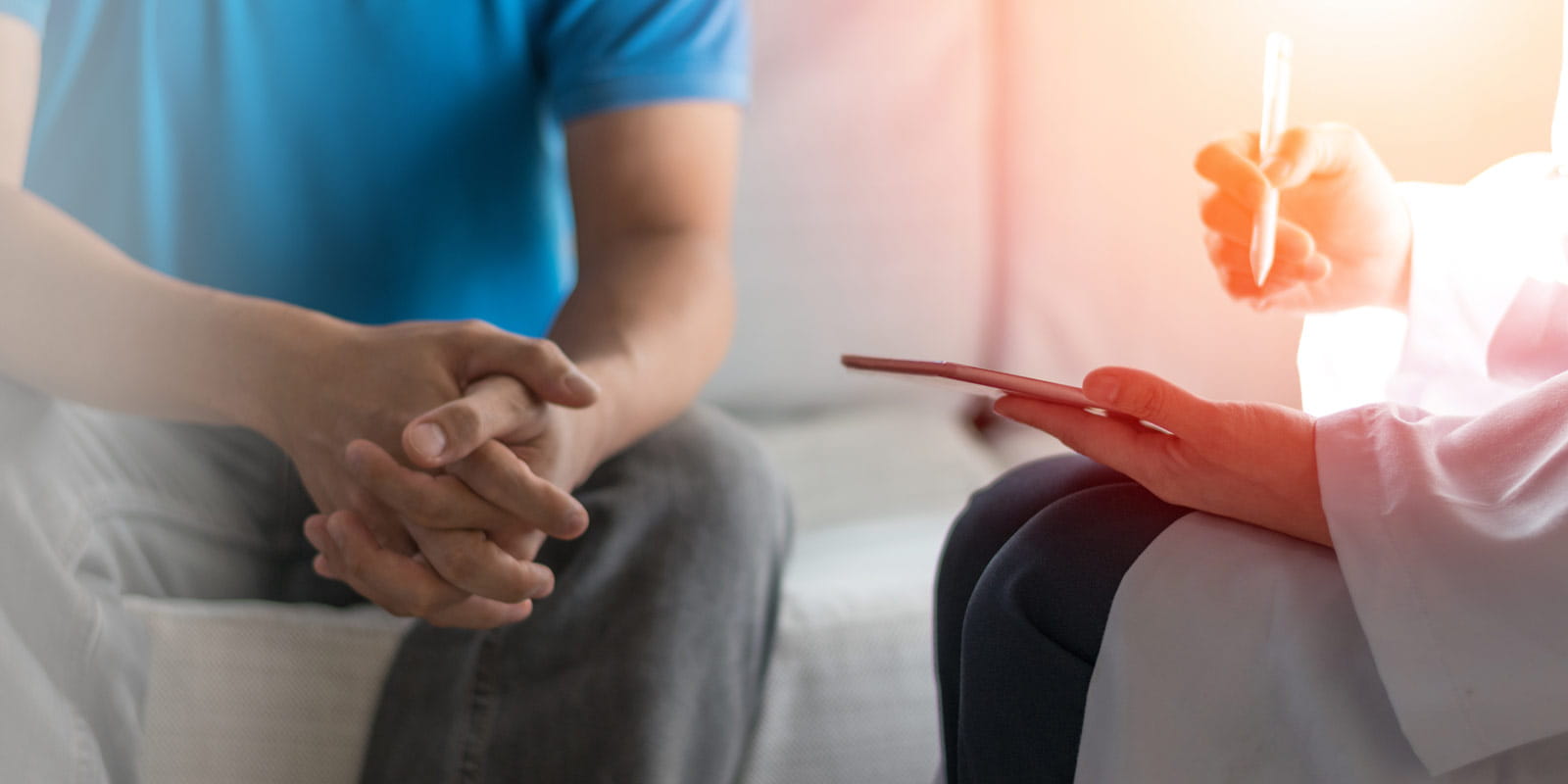 Patient consulting with provider